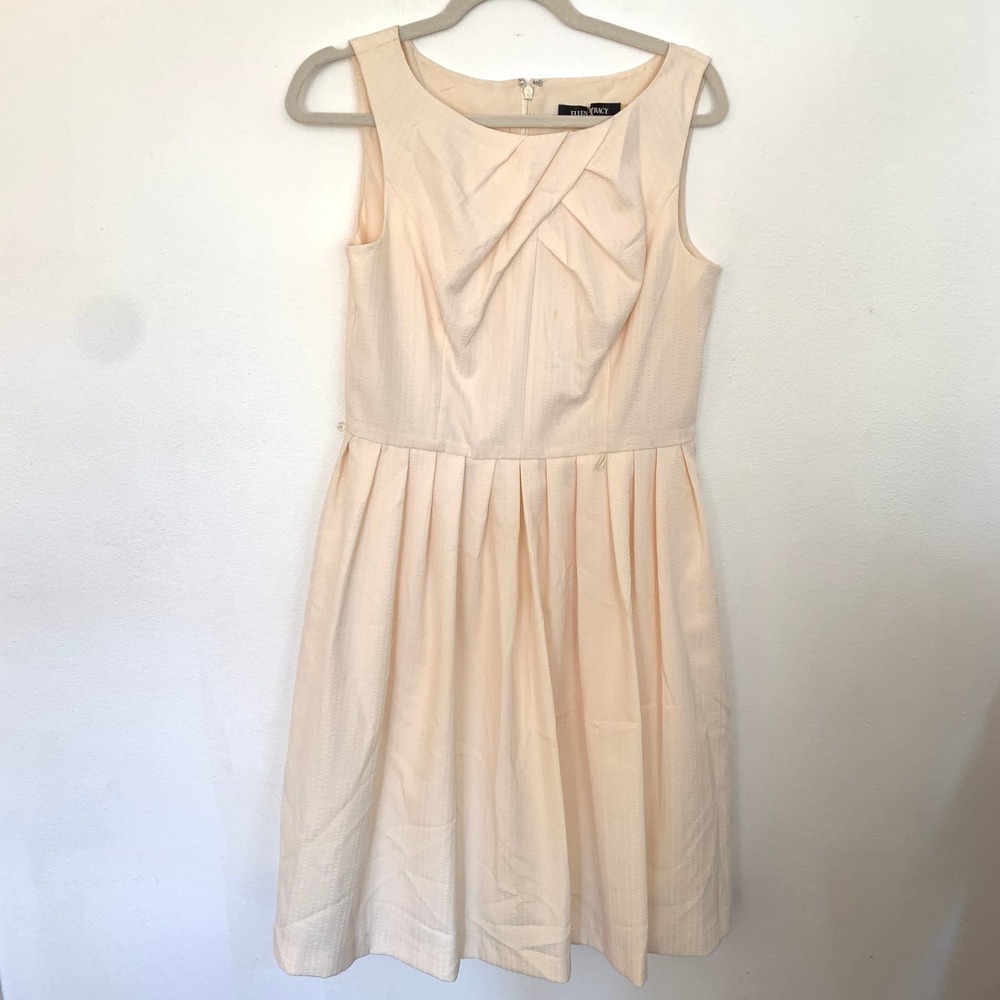 Ellen Tracy Blush Pink Crossover Sleeveless Mini Dress 8